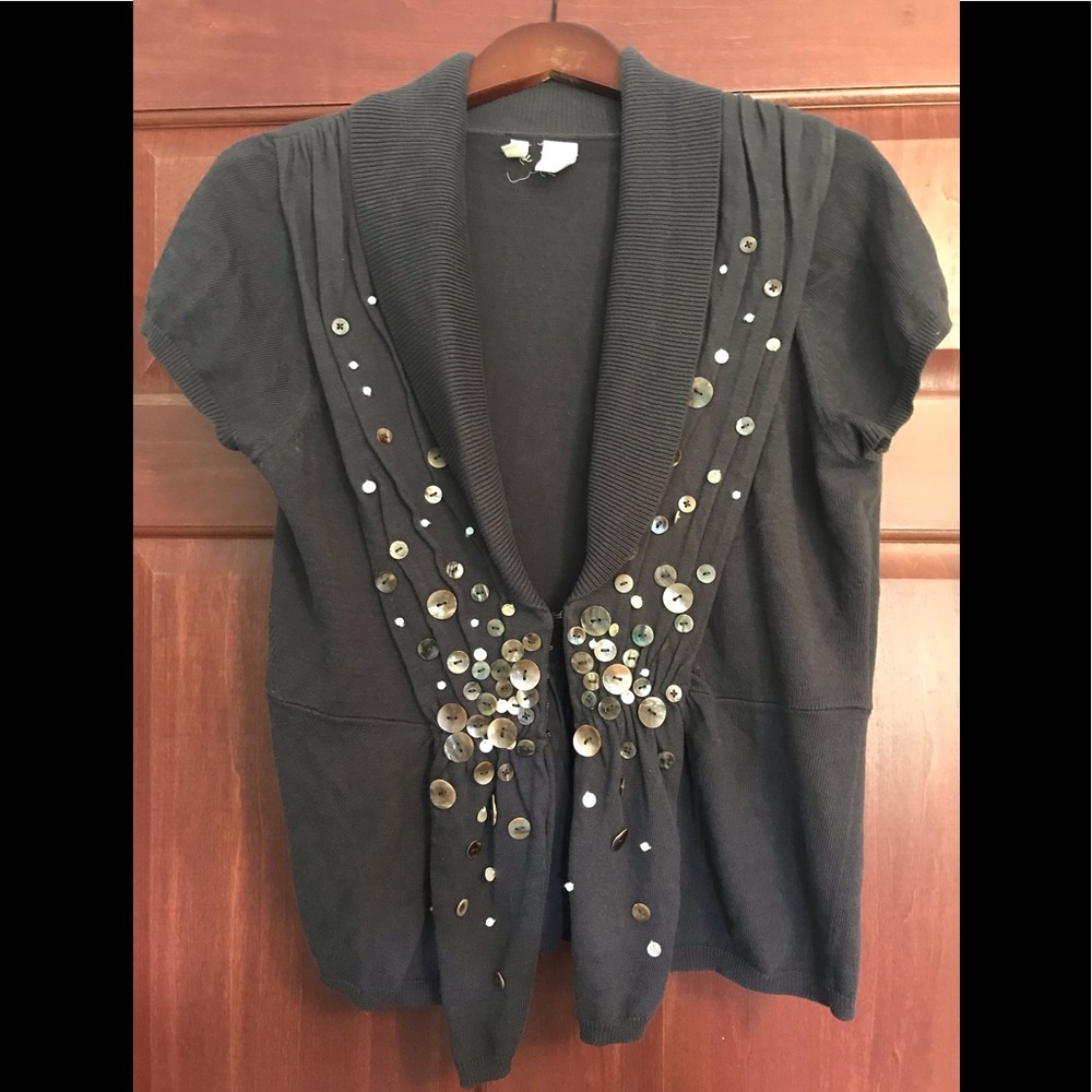 anthropologie. large. button sweater.